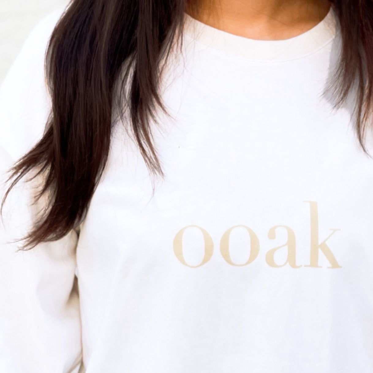 <Online Exclusive>【ooak × Tieup】LOGO L/S TEE COFFEE DYED