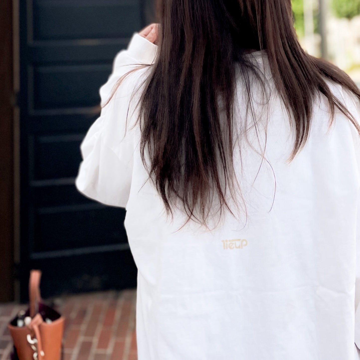 <Online Exclusive>【ooak × Tieup】LOGO L/S TEE COFFEE DYED